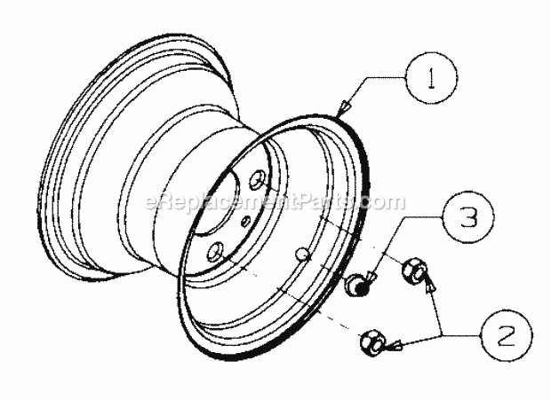 Rear Wheel Diagram and Parts List for 2164 13A-264G100 Cub Cadet Lawn Tractor